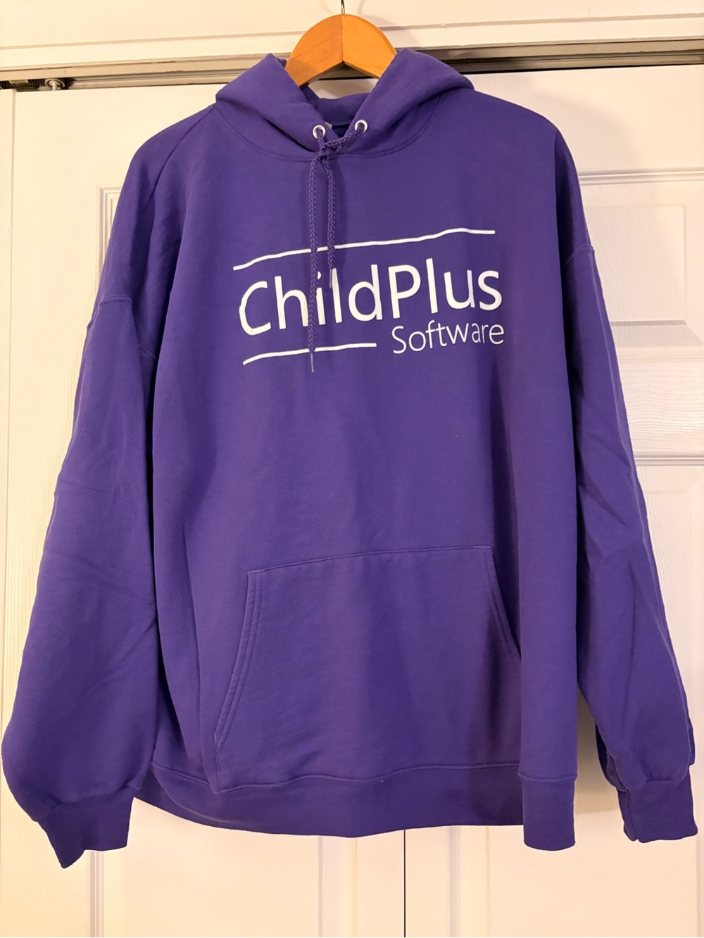 Hanes Purple EcoSmart Pullover ChildPlus Hoodie